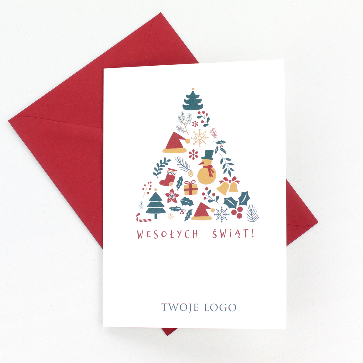 Kartki świąteczne, bożonarodzeniowe z logo